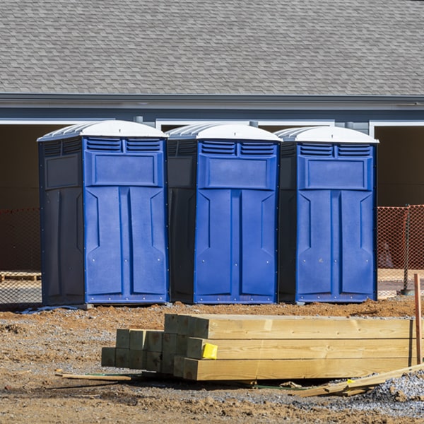 are there any restrictions on where i can place the portable restrooms during my rental period in Vanderbilt